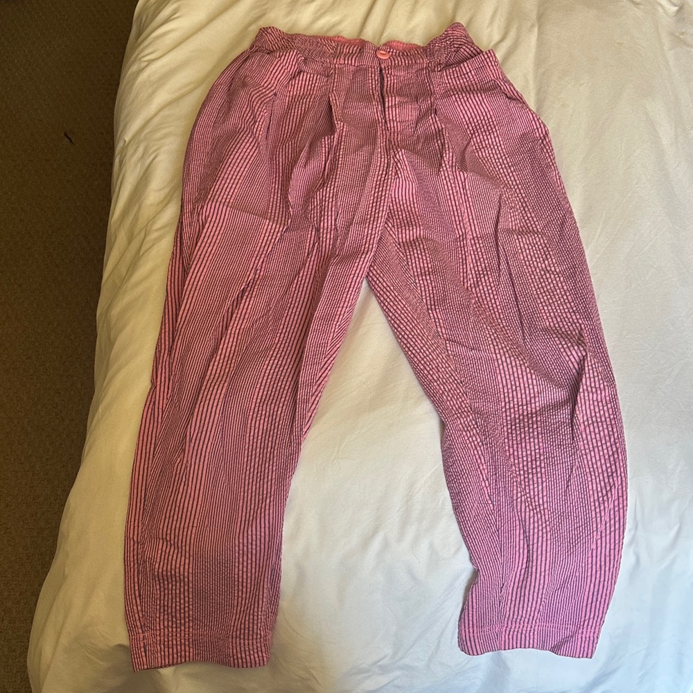 Free People balloon Pink Striped Women's Pants